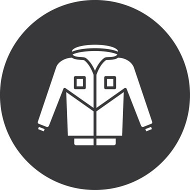 Ceket ikonu, basit vektör illüstrasyonu