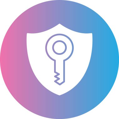 Güvenlik simgesinin vektör illüstrasyonu