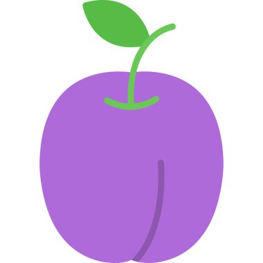 Patlıcan ikonu. düz resimleme