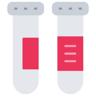Tıbbi test tüp simgesi, vektör illüstrasyonu