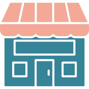 Dükkan. Web simgesi basit illüstrasyon