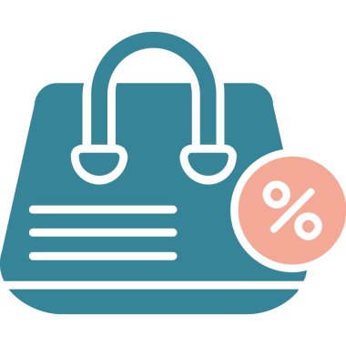 indirimli çanta vektör simgesi