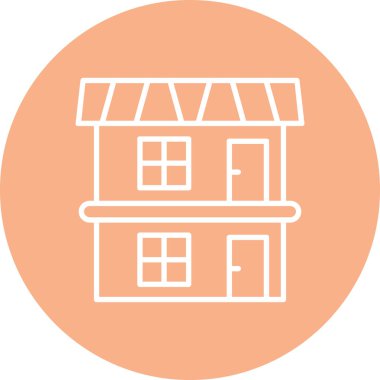 Bir ev simgesinin vektör illüstrasyonu