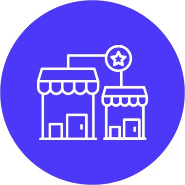 dükkan simgesi vektör illüstrasyonu