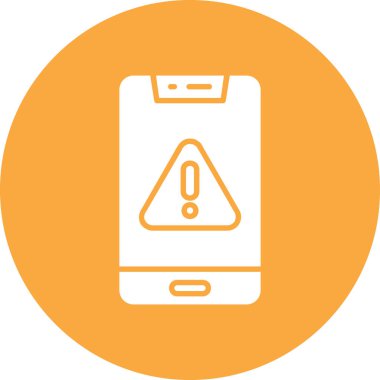 mobil uyarı simgesi, vektör illüstrasyonu