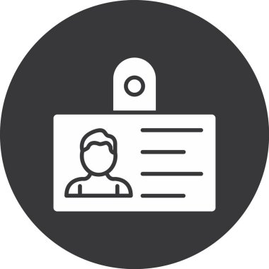 kimlik kartı simgesinin vektör illüstrasyonu