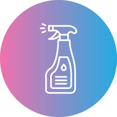 Beyaz arka planda izole edilmiş mavi çizgili su ikonu şişesi. Soda ve içecek tabelası. Soyut mavi daire düğmesi. vektör illüstrasyonu.