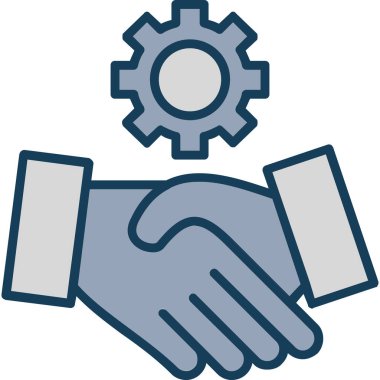 iş ortaklığı el vektör illüstrasyonu