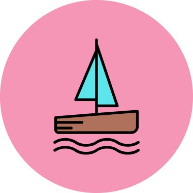 modada izole edilmiş arka planda tekne simgesi