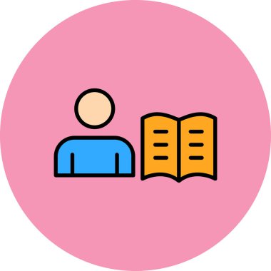 Kitap. Web simgesi basit illüstrasyon