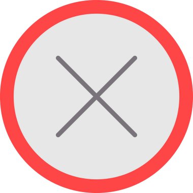 çapraz işaret simgesi vektör illüstrasyonu