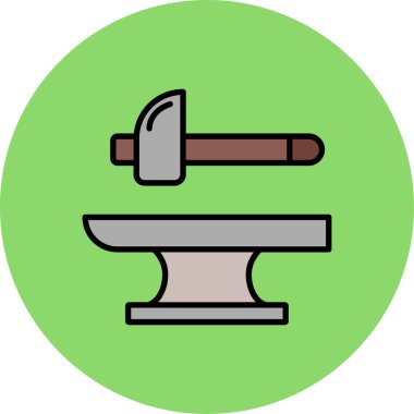 Bir ahşap bank simgesinin vektör çizimi