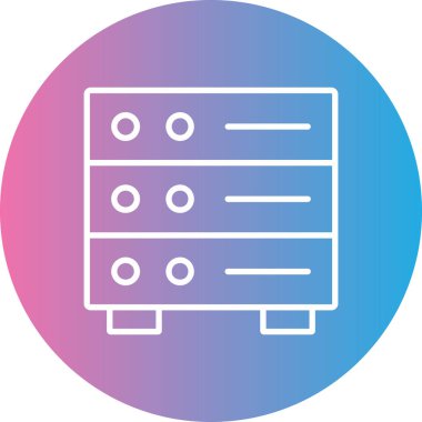 Sunucu. Web simgesi basit illüstrasyon