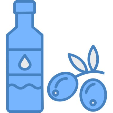 Doldurulmuş ana hatlı zeytin ikonu