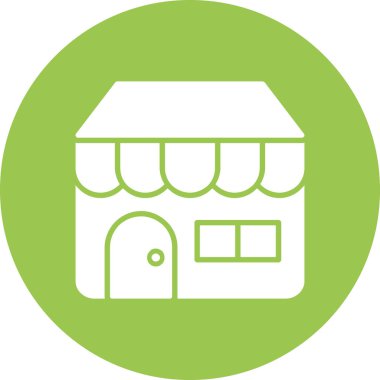 Mağaza. Web simgesi basit illüstrasyon