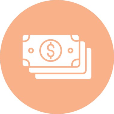 Para simgesinin vektör illüstrasyonu