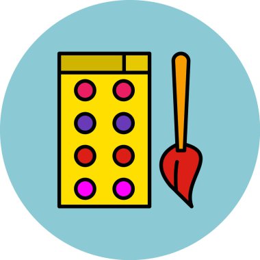 fırça simgesi, vektör illüstrasyonu