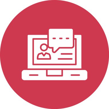 Dizüstü bilgisayar simgesi vektör çizimi