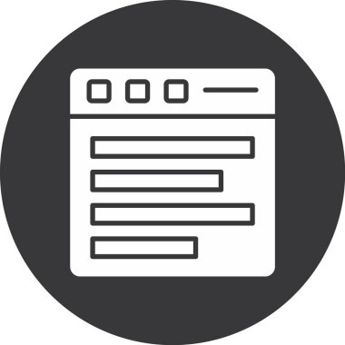 Katı biçimli web tarayıcı pencere simgesi