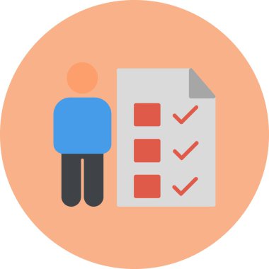 Elinde pano olan bir adamın vektör çizimi