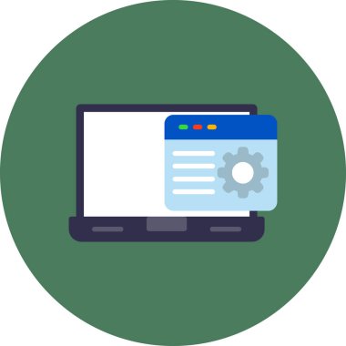 Tarayıcı. Web simgesi basit illüstrasyon