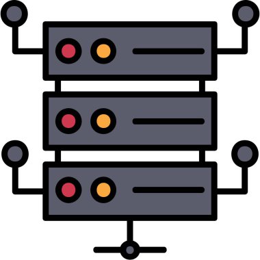 sunucu web simgesi basit tasarım