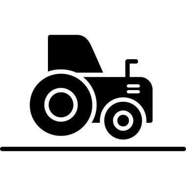 Bir traktör simgesinin vektör illüstrasyonu