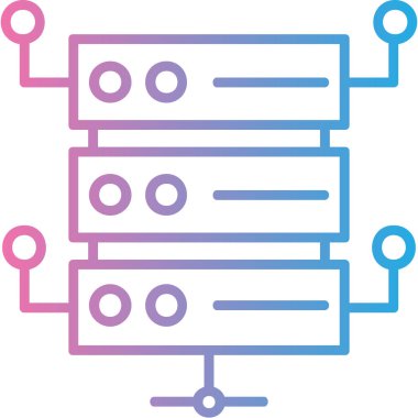 sunucu web simgesi basit tasarım