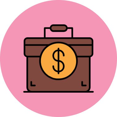 çanta çanta çanta simgesi doldurulmuş - taslak biçimi