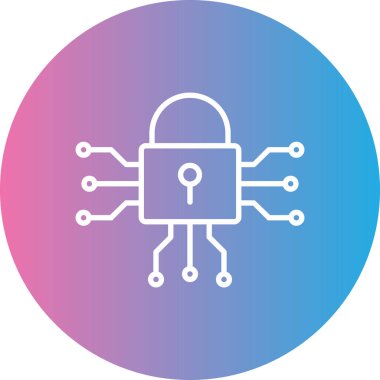 Güvenlik simgesinin vektör illüstrasyonu