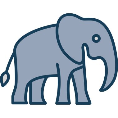 Hayvan memeli simgesi taslak biçiminde