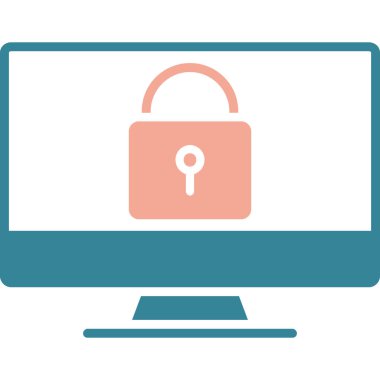 İnternet güvenlik simgesi, illüstrasyon