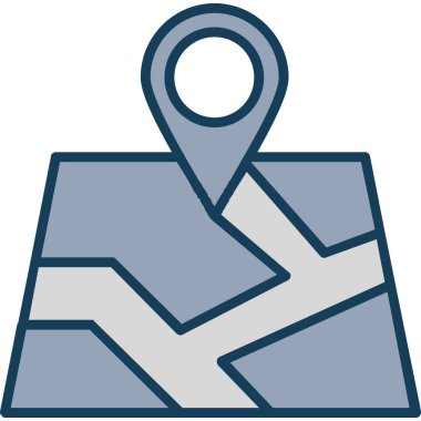 harita simgesi vektör illüstrasyonu