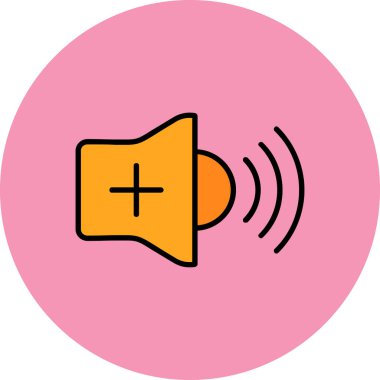 Konuşmacı. Web simgesi basit illüstrasyon