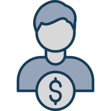 Dolar. Web simgesi basit tasarım