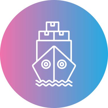 Bir gemi simgesinin vektör çizimi