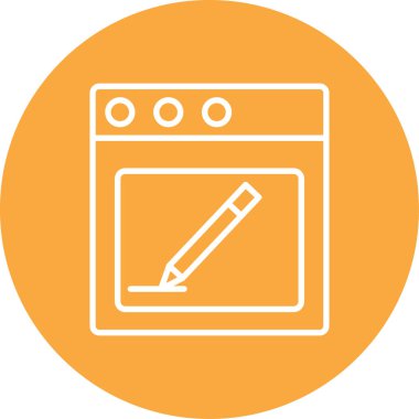 mutfak fırın simge vektör çizim