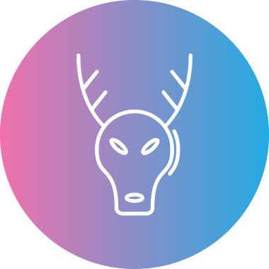 Geyik baş vektör simgesi