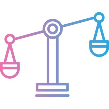 eşsiz denge ölçekli vektör çizgisi simgesi