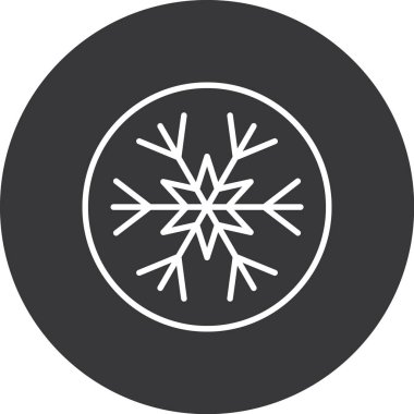 kar Tanesi simgesi vektör çizimi