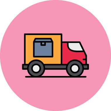 Bir kamyon simgesinin vektör çizimi