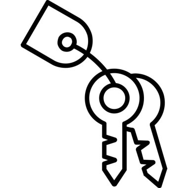 Bir karalama siyah anahtarının el çizimi vektör çizimi