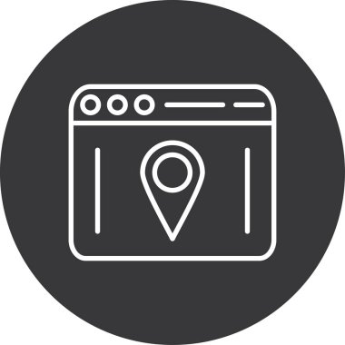 harita pin simgesi, basit illüstrasyon