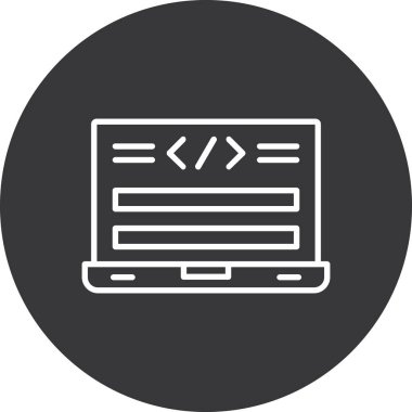 web simgesi, dizüstü bilgisayar vektör illüstrasyon