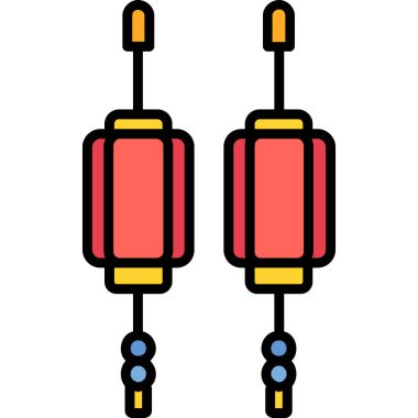 Noel dekorasyon ikonu. anahat noel dekorasyon vektör simgesi rengi düz izole