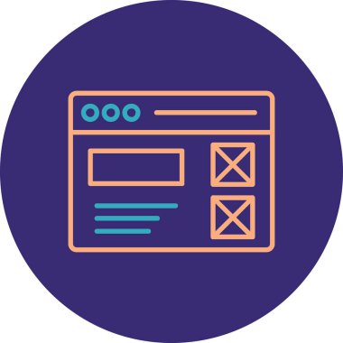 Web simgesi vektör illüstrasyonu