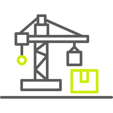 Bina inşaatının vektör illüstrasyonu