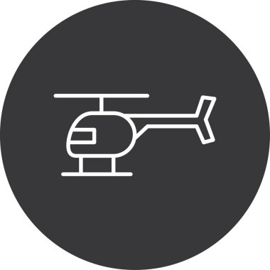 Modern simgenin vektör illüstrasyonunda helikopter simgesi yok