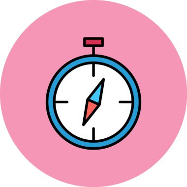 Pusula. Web simgesi basit illüstrasyon