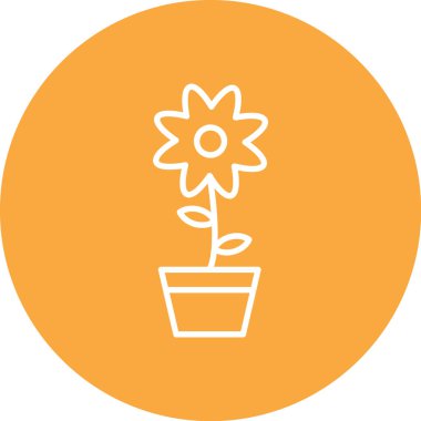 Kaktüs. Web simgesi basit illüstrasyon